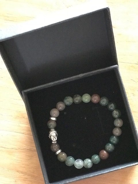 Armband Natuursteen Edelsteen Groen Groene Agaat Glanzend