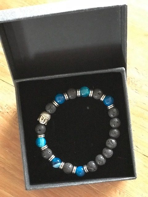 Armband Natuursteen Edelsteen Lava Steen Vulkanische Blauwsteen