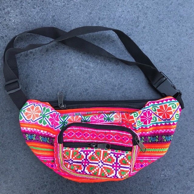 buiktas heuptas gekleurd ritssluiting tas