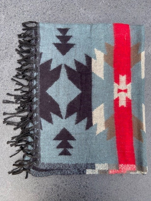 Sjaal Nepalees traditioneel, Nepalese woolen shawl traditional Fairtrade #003