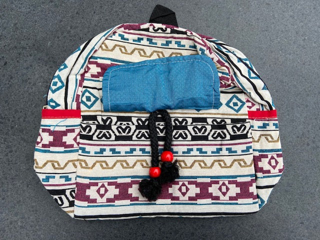 Rugtas katoen kwastjes ritssluiting #004