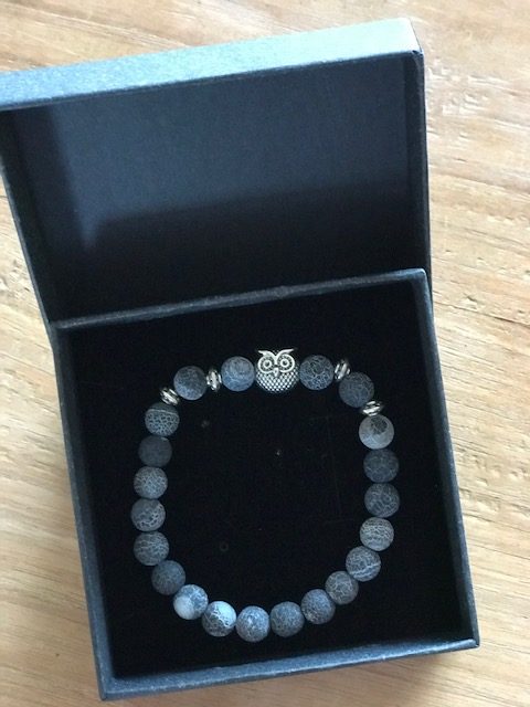 Armband Natuursteen Edelsteen Grijs Grijze Natuursteen