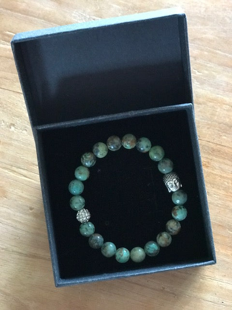 Armband Natuursteen Edelsteen Groen Groene Agaat