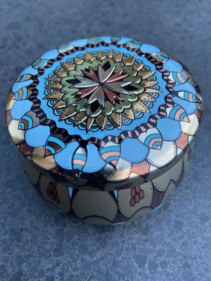 Groene thee Green tea special gunpowder Fairtrade blikje patroon 50 gram #015