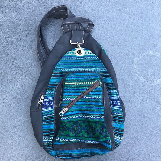 rugtas gekleurd borduursels rits gevoerd