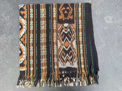 Ikat Tafelkleden 250x120 cm, handgeweven, 100% katoen, Multi-use product #004