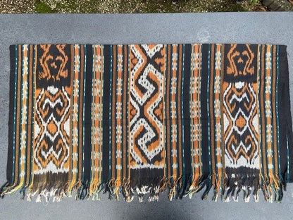 Ikat Tafelkleden 250x120 cm, handgeweven, 100% katoen, Multi-use product #004