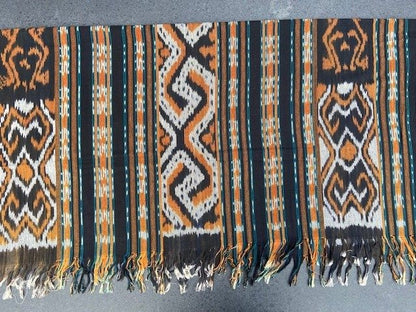 Ikat Tafelkleden 250x120 cm, handgeweven, 100% katoen, Multi-use product #004