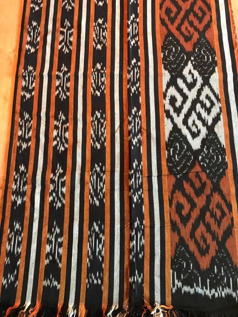 Ikat Tafelkleden 250x120 cm, handgeweven, 100% katoen, Multi-use product #005