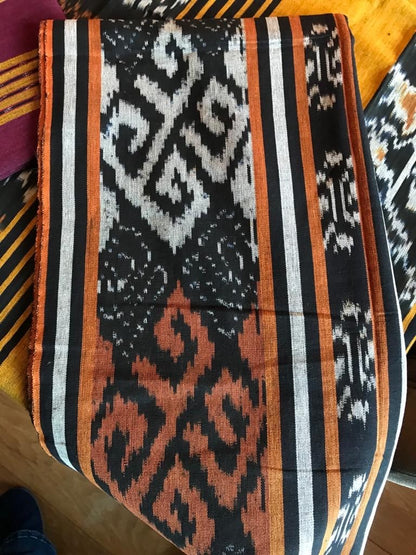 Ikat Tafelkleden 250x120 cm, handgeweven, 100% katoen, Multi-use product #005