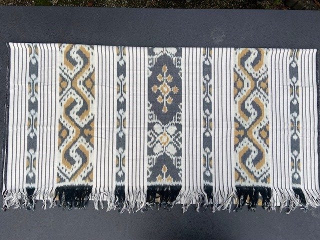 Ikat Tafelkleden 250x120 cm, handgeweven, 100% katoen, Multi-use product #007