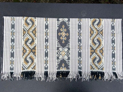 Ikat Tafelkleden 250x120 cm, handgeweven, 100% katoen, Multi-use product #007
