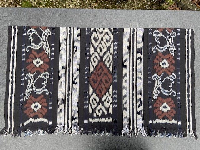 Ikat Tafelkleden 250x120 cm, handgeweven, 100% katoen, Multi-use product #010