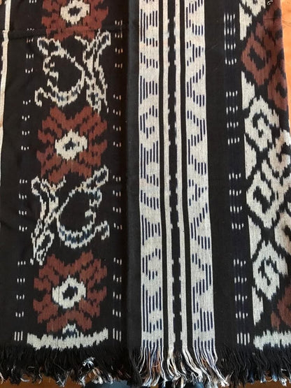 Ikat Tafelkleden 250x120 cm, handgeweven, 100% katoen, Multi-use product #010