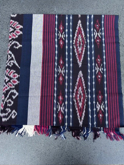 Ikat Tafelkleden 250x120 cm, handgeweven, 100% katoen, Multi-use product #014