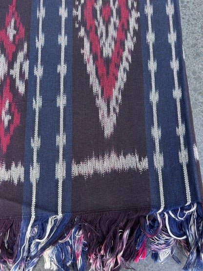 Ikat Tafelkleden 250x120 cm, handgeweven, 100% katoen, Multi-use product #014