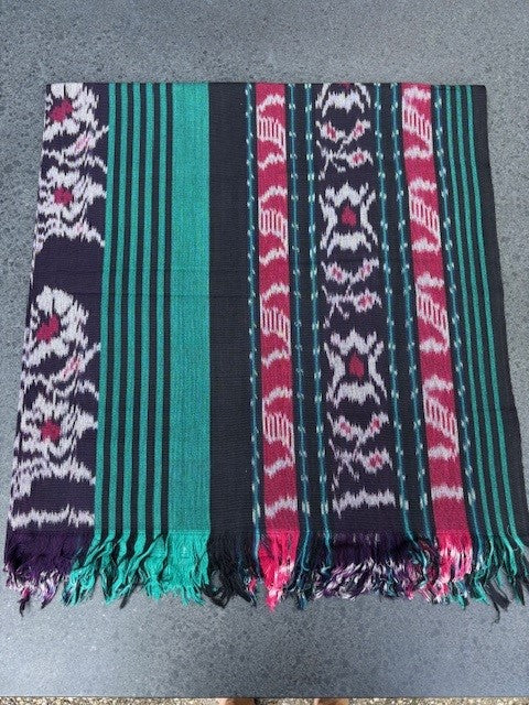 Ikat Tafelkleden 250x120 cm, handgeweven, 100% katoen, Multi-use product #015