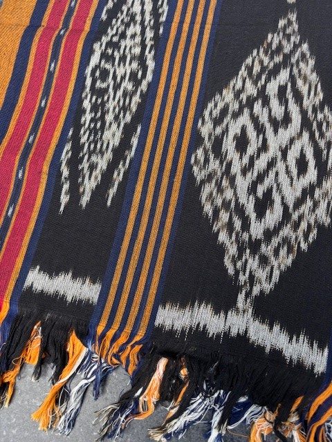 Ikat Tafelkleden 250x120 cm, handgeweven, 100% katoen, Multi-use product #019