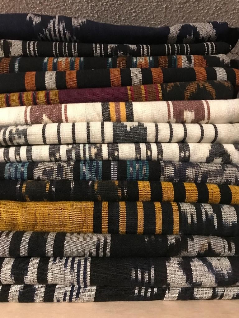 Ikat Tafelkleden 250x120 cm, handgeweven, 100% katoen, Multi-use product #025