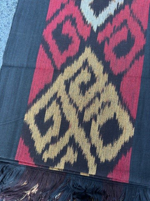 Ikat Tafelkleden 250x120 cm, handgeweven, 100% katoen, Multi-use product #020
