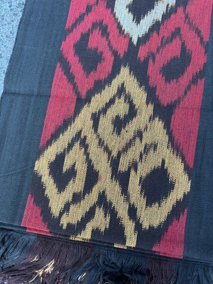 Ikat Tafelkleden 250x120 cm, handgeweven, 100% katoen, Multi-use product #020