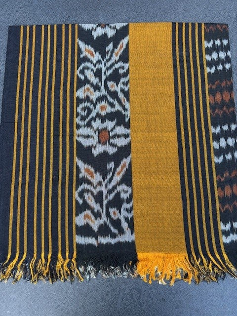 Ikat Tafelkleden 250x120 cm, handgeweven, 100% katoen, Multi-use product #027
