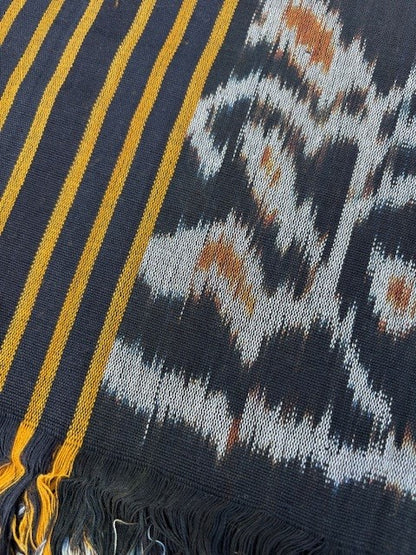 Ikat Tafelkleden 250x120 cm, handgeweven, 100% katoen, Multi-use product #027