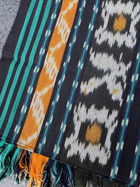 Ikat Tafelkleden 250x120 cm, handgeweven, 100% katoen, Multi-use product #022