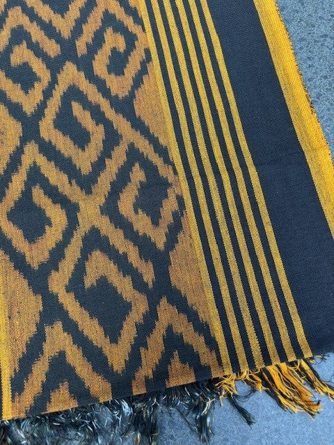 Ikat Tafelkleden 250x120 cm, handgeweven, 100% katoen, Multi-use product #021