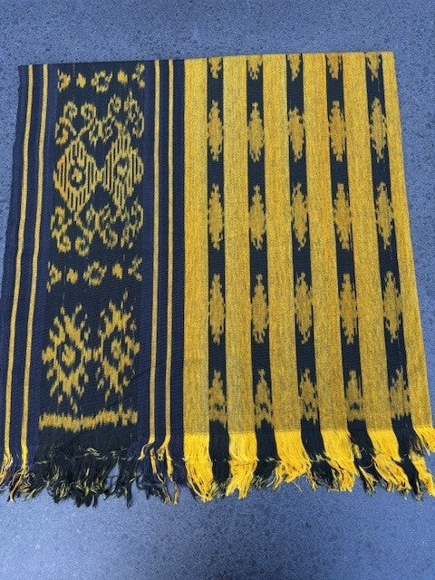 Ikat Tafelkleden 250x120 cm, handgeweven, 100% katoen, Multi-use product #024