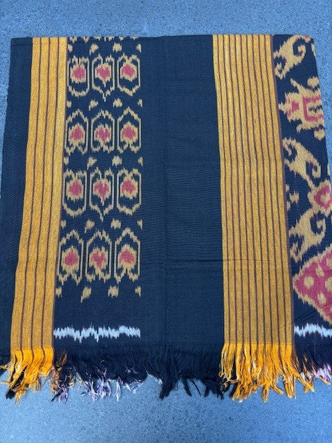 Ikat Tafelkleden 250x120 cm, handgeweven, 100% katoen, Multi-use product #026