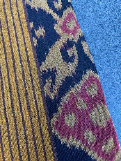 Ikat Tafelkleden 250x120 cm, handgeweven, 100% katoen, Multi-use product #026