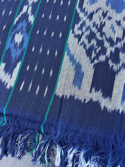 Ikat Tafelkleden 250x120 cm, handgeweven, 100% katoen, Multi-use product #025