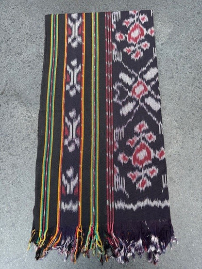 Ikat tablecloth vintage carpet cover