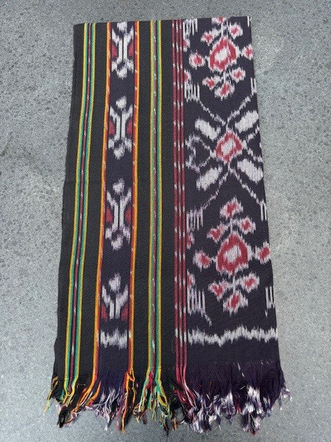 Ikat tablecloth vintage carpet cover