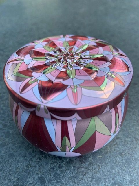 Jasmine Green Tea jasmijn kado cadeau gift metalen blikje patroon