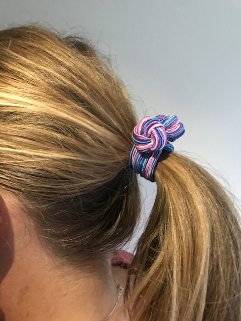 Kleurenmix haarclips geknoopt design elastiek