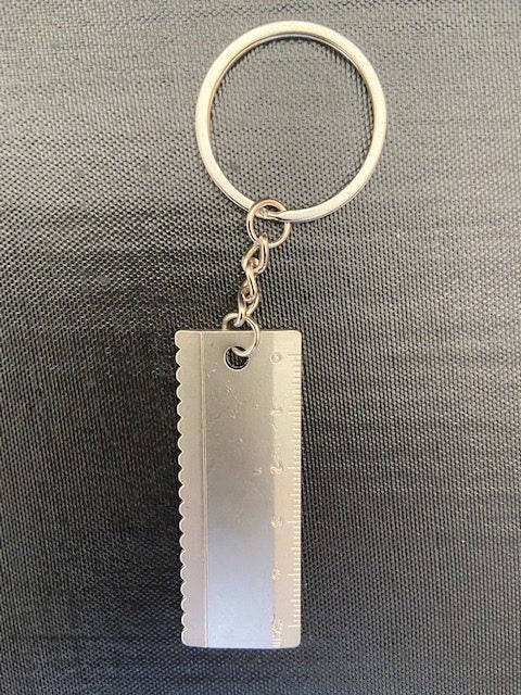 Meetlat lineaal Gereedschap Sleutelhanger van ijzer metaal