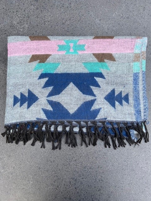 Sjaal Nepalees traditioneel, Nepalese woolen shawl traditional Fairtrade #005