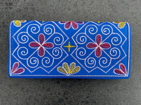 Portemonnee borduursels magneetsluiting fairtrade handgemaakt