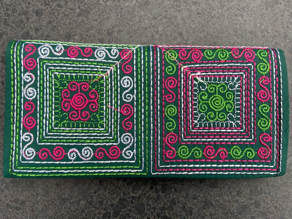 Portemonnee borduursels magneetsluiting fairtrade handgemaakt