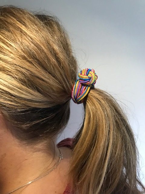 Regenboog geknoopte haar elastieken