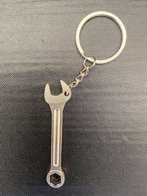 Ringsleutel steeksleutel Gereedschap Sleutelhanger ijzer metaal zilverkleurig