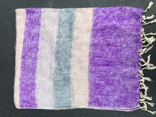 Yakwol sjaal handgemaakt omslagdoek vintage yogakleed tibet