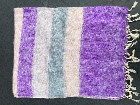 Yakwol sjaal handgemaakt omslagdoek vintage yogakleed tibet