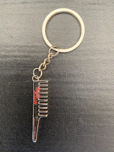 Staalborstel borstel hark Gereedschap Sleutelhanger van ijzer metaal zilverkleurig