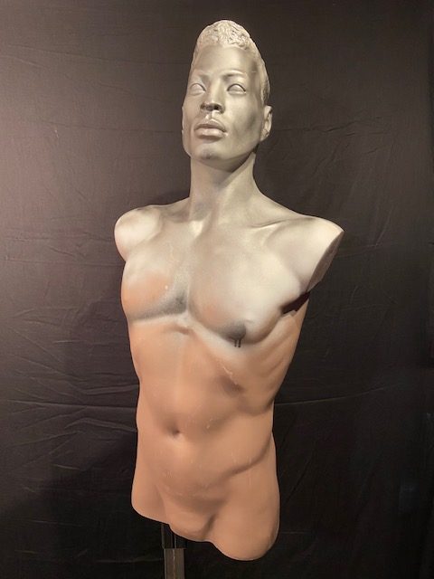 Vintage mannequin mannen torso handgemaakt Aad Verboom #013