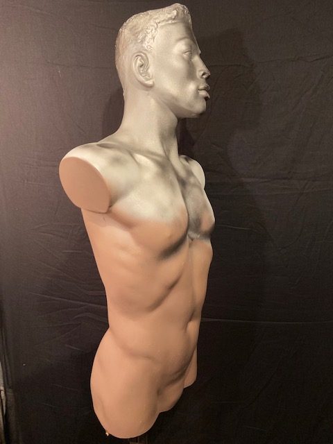 Vintage mannequin mannen torso handgemaakt Aad Verboom #013