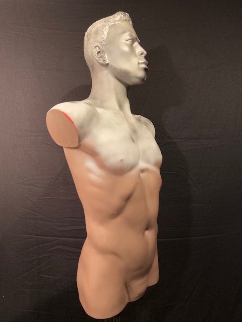 Vintage mannequin mannen torso handgemaakt Aad Verboom #006