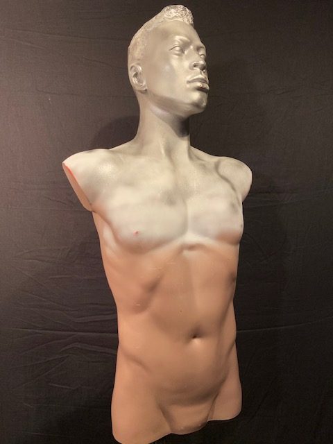 Vintage mannequin mannen torso handgemaakt Aad Verboom #006